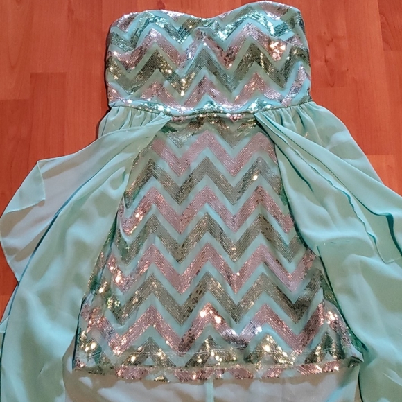 Free shipping. Formal Sequence Dress - Picture 1 of 4